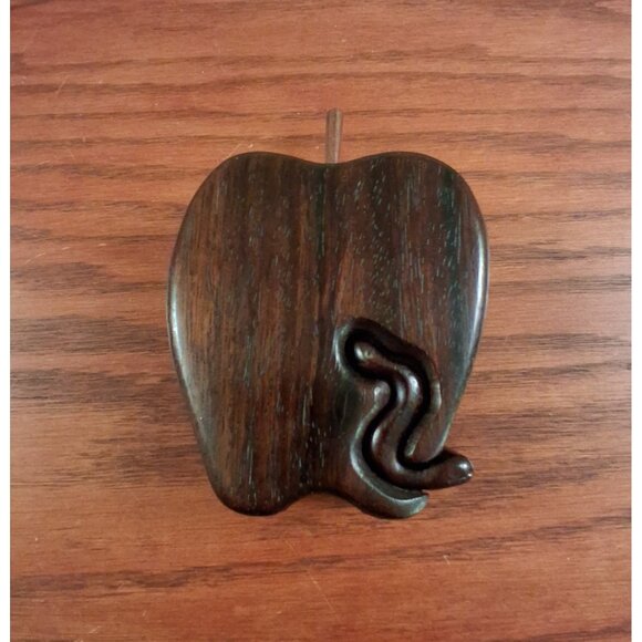 Richard Rothbard Wood Box Apple Worm Secret Compartment Trinket  Jewelry Signed - Picture 1 of 11